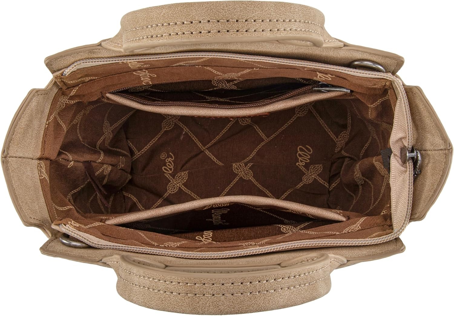 image:imageWrangler Western Handbag for Women Embroidery Aztec Shoulder PurseTan
