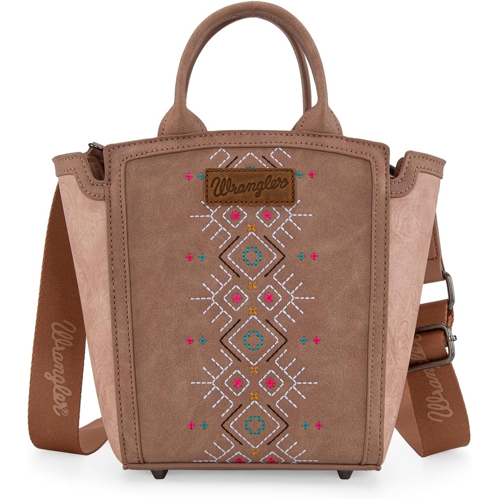 image:imageWrangler Western Handbag for Women Embroidery Aztec Shoulder PurseDark Pink